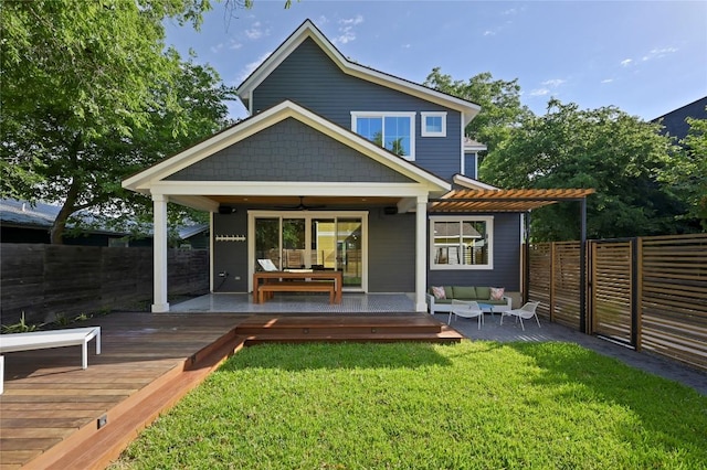 1815 Cullen Ave Unit 1, Austin, TX 78757 - rear view of property featuring an outdoor living space and a deck