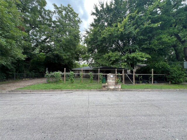 exterior space with fence private yard