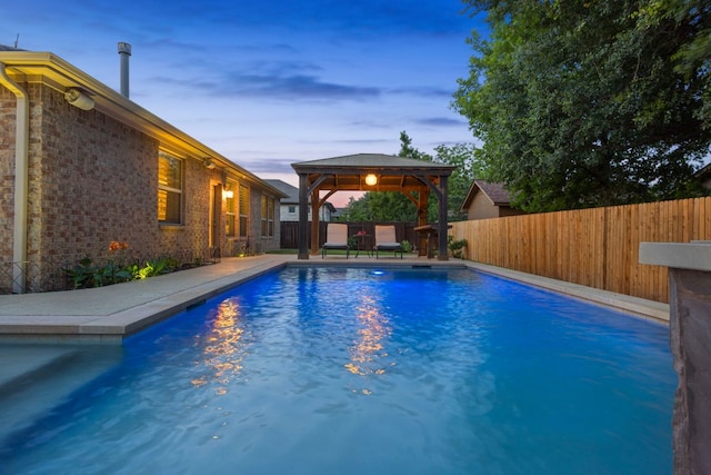 202 Parkwest Dr, Cedar Park, TX 78613 - view of swimming pool with a gazebo, a fenced backyard, a fenced in pool, and a patio