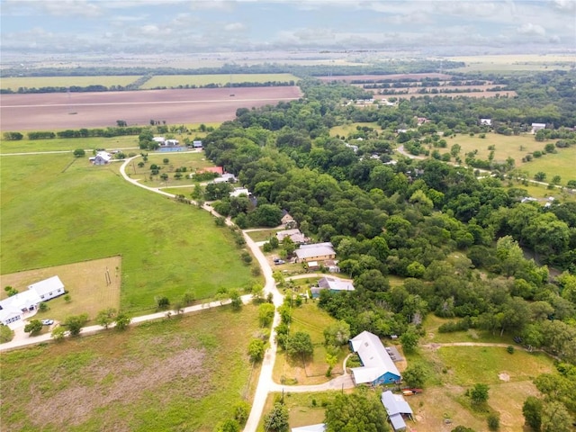 bird's eye view featuring a rural view