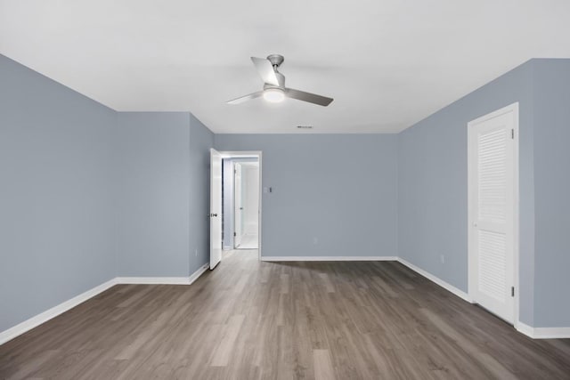 4411 Cumbria Ln, Austin, TX 78727 - spare room with ceiling fan and wood finished floors