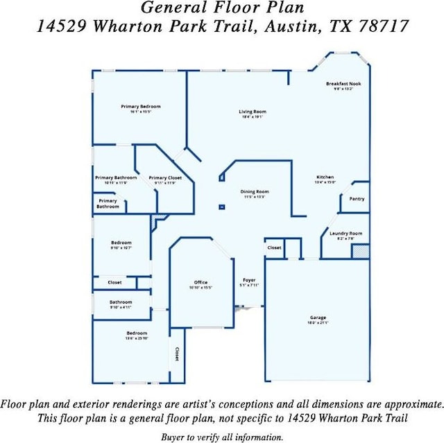 14529 Wharton Park Trl, Austin, TX 78717 - property floor plan