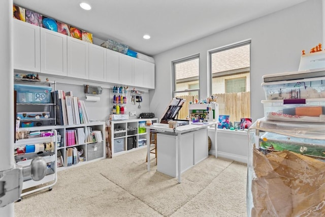 120 Freeman Loop, Liberty Hill, TX 78642 - office area with light carpet and recessed lighting