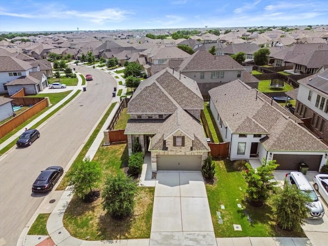 bird's eye view featuring a residential view