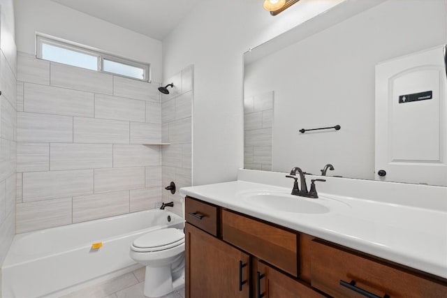 8105 Porto Cv, Round Rock, TX 78665 - full bathroom with vanity, bathtub / shower combination, and tile patterned flooring