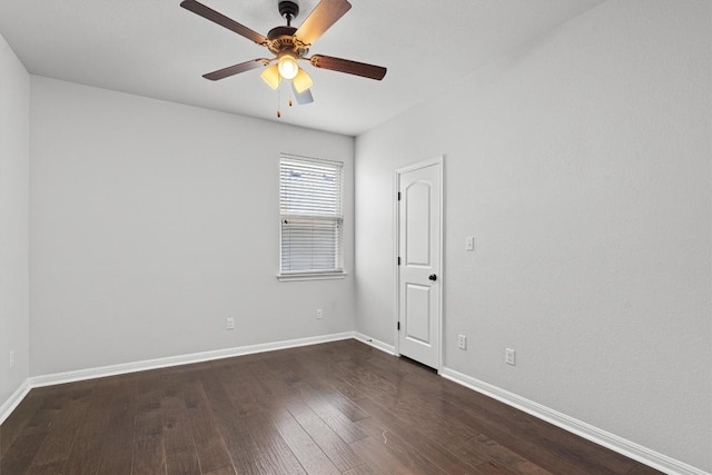 8105 Porto Cv, Round Rock, TX 78665 - unfurnished room featuring dark wood-style floors and ceiling fan