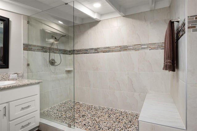 120 Highland Ln, Kingsland, TX 78639 - full bathroom with a walk in shower and vanity