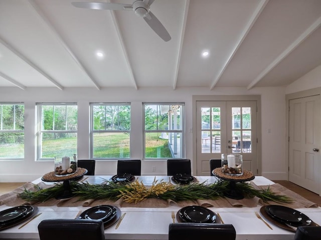 5203 Branding Chase St, Austin, TX 78727 - sunroom / solarium featuring beamed ceiling and french doors