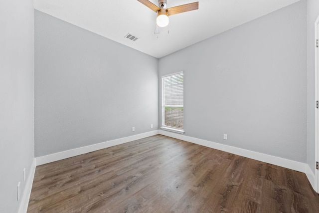 1214 Vargas Rd Unit B, Austin, TX 78741 - spare room with wood finished floors and ceiling fan