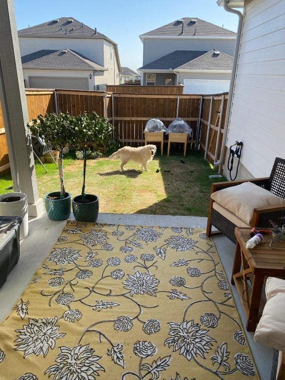 view of patio / terrace featuring a fenced backyard