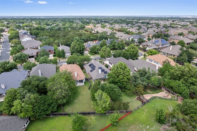 bird's eye view featuring a residential view