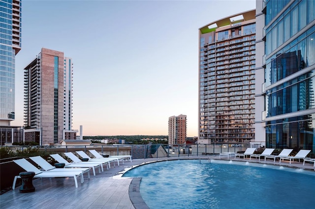 pool featuring a view of city