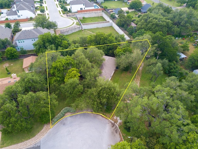 aerial view featuring a residential view