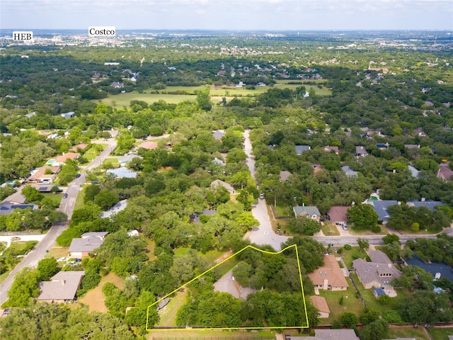 307 Deer Trace Cv, Cedar Park, TX 78613 - aerial view of residential area with property parcel outlined