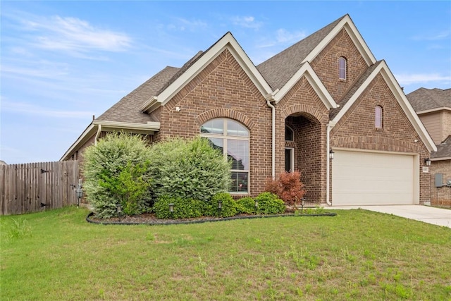 3105 High Meadow St, Seguin, TX 78155 - view of front of house with brick siding, driveway, and a shingled roof