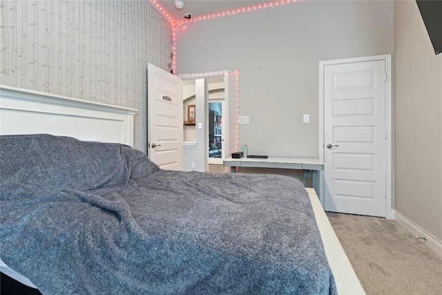 3105 High Meadow St, Seguin, TX 78155 - bedroom with carpet, baseboards, and a towering ceiling