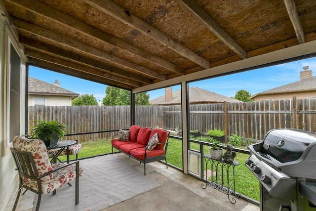 view of sunroom / solarium