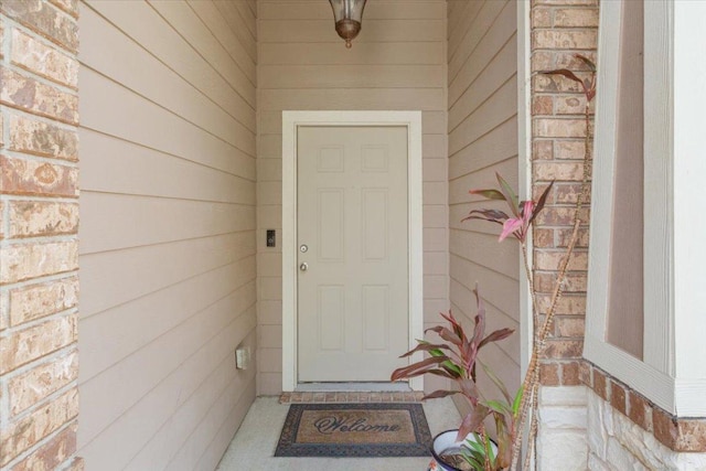 view of exterior entry