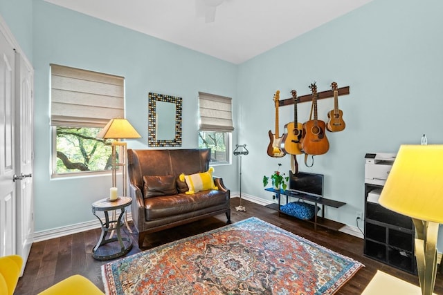 5705 Puccoon Cv, Austin, TX 78759 - sitting room featuring baseboards and wood finished floors