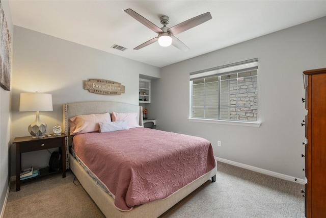 2045 Saint Andrews Dr, Round Rock, TX 78664 - bedroom with carpet flooring and a ceiling fan