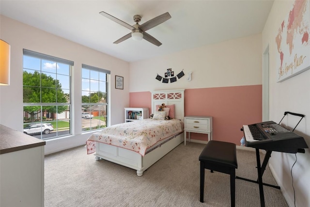 2045 Saint Andrews Dr, Round Rock, TX 78664 - bedroom with light carpet and a ceiling fan