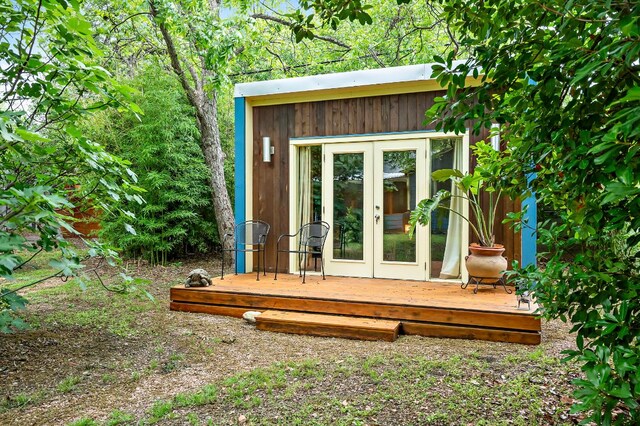 1516 Madison Ave, Austin, TX 78757 - view of outbuilding featuring french doors