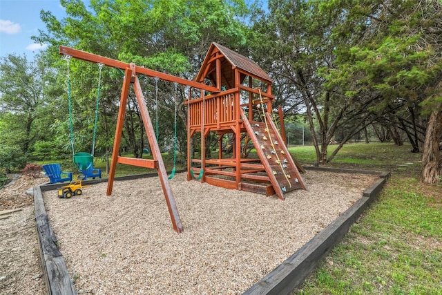 view of jungle gym