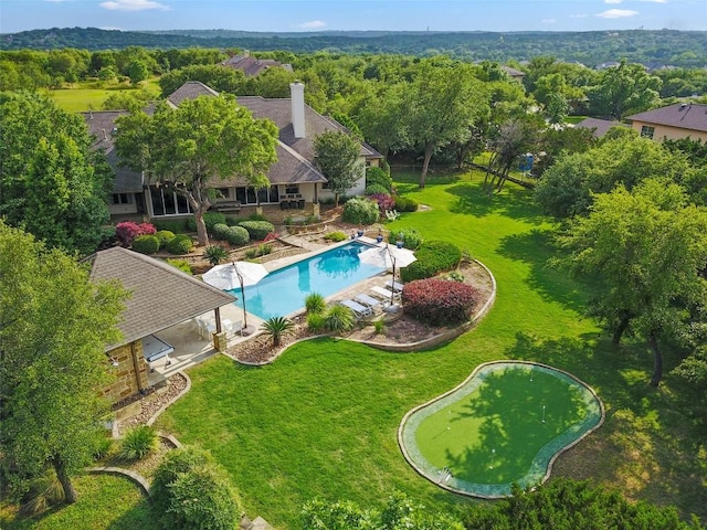 birds eye view of property