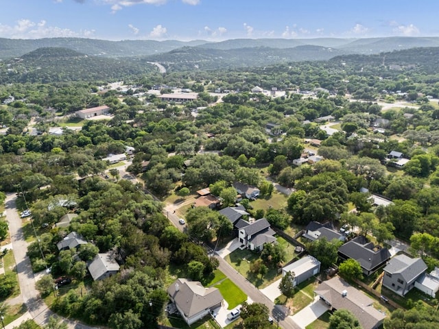 bird's eye view featuring a mountain view
