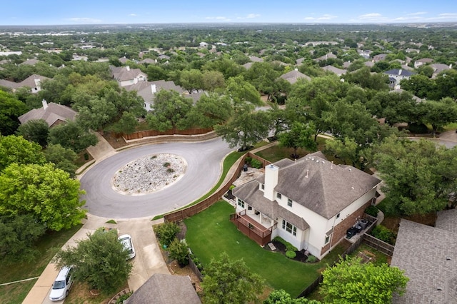 drone / aerial view with a residential view