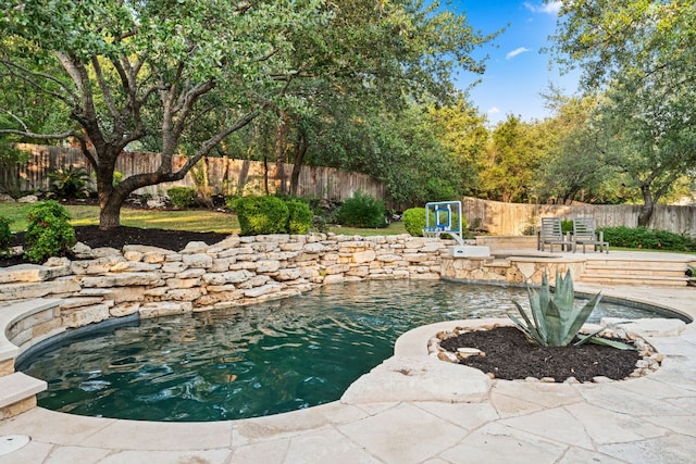 13300 Country Lake Dr, Austin, TX 78732 - view of pool featuring a fenced backyard and a patio area