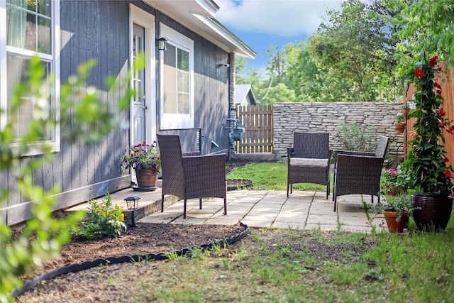 8221 Renton Dr, Austin, TX 78757 - view of patio with a fenced backyard