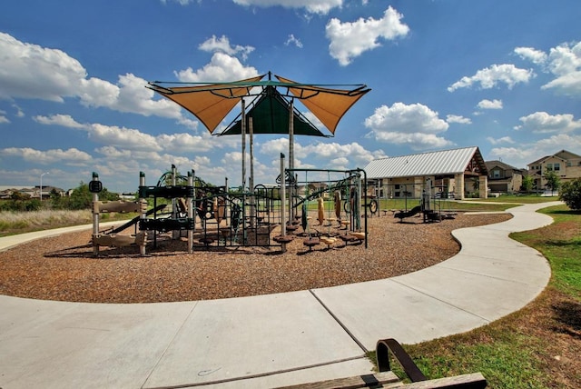 view of community jungle gym