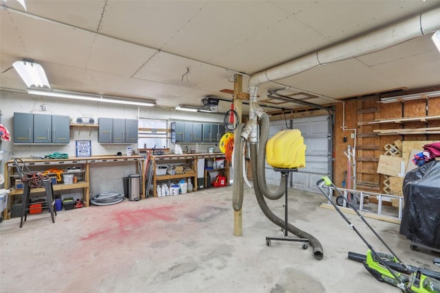 2858 Cedar Hollow Rd, Georgetown, TX 78628 - garage featuring a workshop area