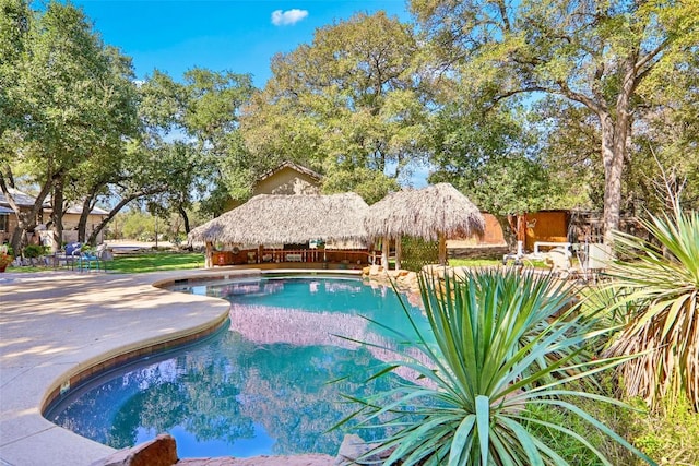 2858 Cedar Hollow Rd, Georgetown, TX 78628 - swimming pool featuring a patio area and a gazebo