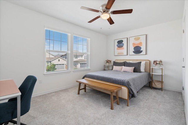 9015 Looksee Ln, Austin, TX 78744 - bedroom featuring baseboards, ceiling fan, and carpet