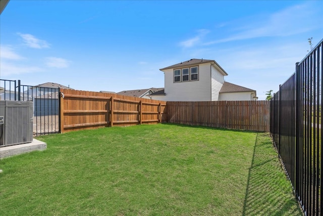 9015 Looksee Ln, Austin, TX 78744 - view of yard with central AC unit and a fenced backyard