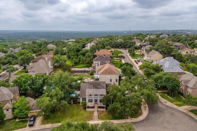 aerial view featuring a residential view