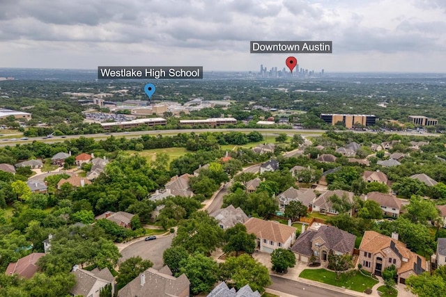 4511 Heights Dr, Austin, TX 78746 - aerial view of residential area