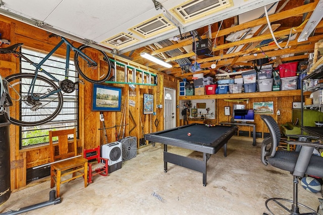 5011 Eilers Ave, Austin, TX 78751 - recreation room featuring unfinished concrete flooring and billiards table