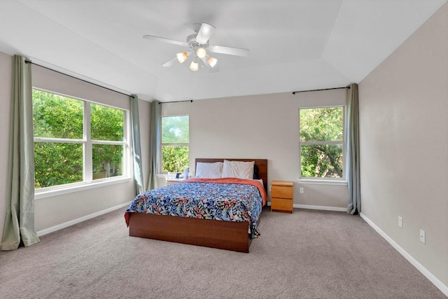 1205 Yountville Dr, Leander, TX 78641 - bedroom featuring multiple windows, carpet, and ceiling fan