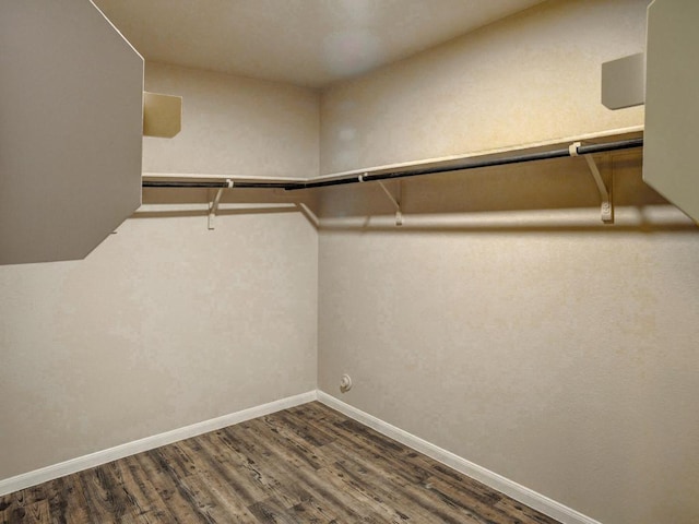 spacious closet with wood finished floors