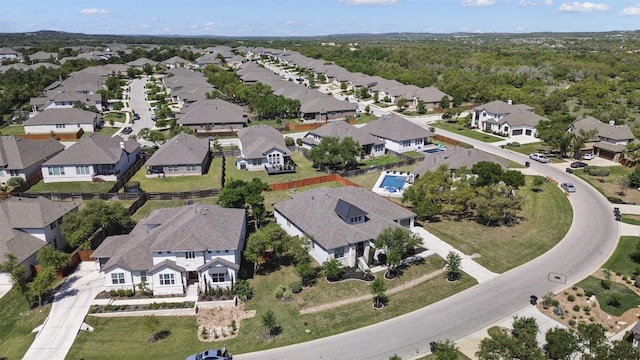 aerial view featuring a residential view