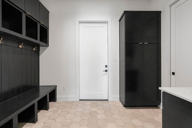 mudroom with baseboards