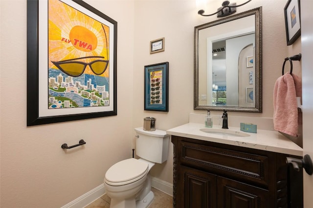 228 Cimarron Hills Trl E, Georgetown, TX 78628 - half bathroom featuring baseboards and vanity