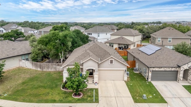 bird's eye view with a residential view