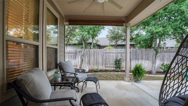 1621 Winding Stream Trl, Leander, TX 78641 - view of patio / terrace featuring ceiling fan