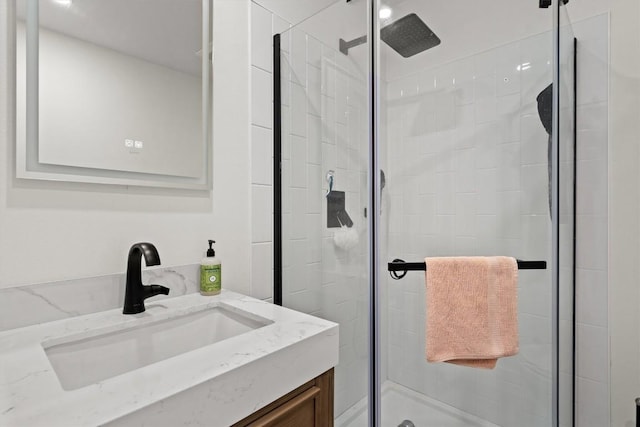 9800 Knotty Pine Cv, Austin, TX 78750 - full bathroom featuring vanity and a shower stall
