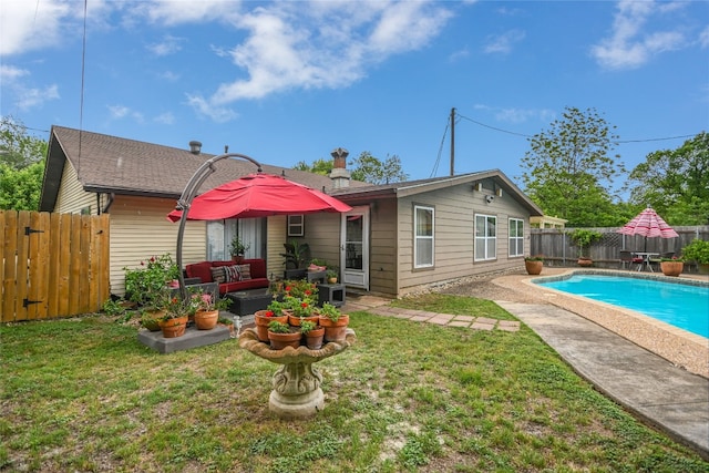6702 Langston Dr, Austin, TX 78723 - rear view of property featuring an outdoor hangout area and a patio area