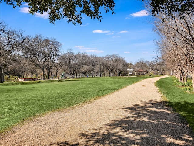 surrounding community featuring a yard